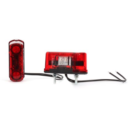 Osvětlení SPZ 12/24V LED, červené, W52