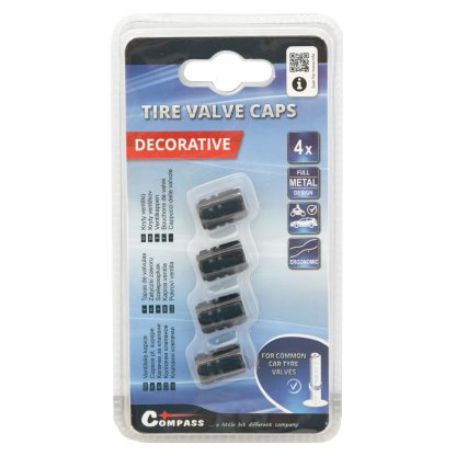 Ozdobné čepičky ventilků černé 4ks, 32333