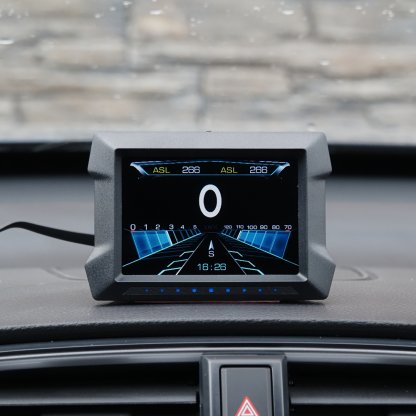 Palubní DISPLEJ 3,5" LCD, GPS měřič rychlosti s vestavěným víceosým gyroskopem a přísavkou