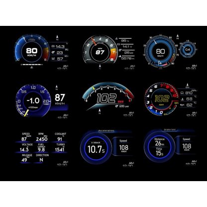 Palubní DISPLEJ SPORT LCD, OBDII, FULL + GPS