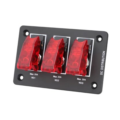 Panel s 3x spínačem 12/24V