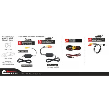 Parkovací kamera INSERT bezdrátová s LED přísvitem, 33592