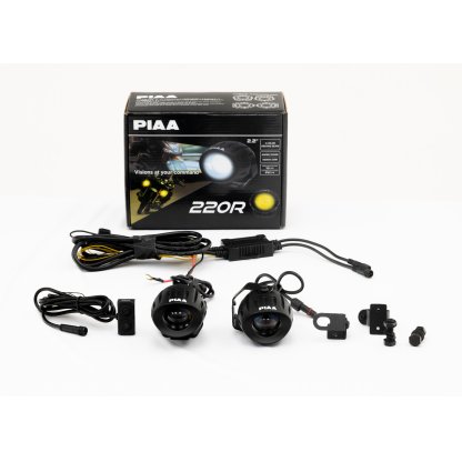 PIAA 220R přídavné bílé/žluté (přepínatelné) dálkové kulaté LED světlomety o průměru 55 mm / 2,2"