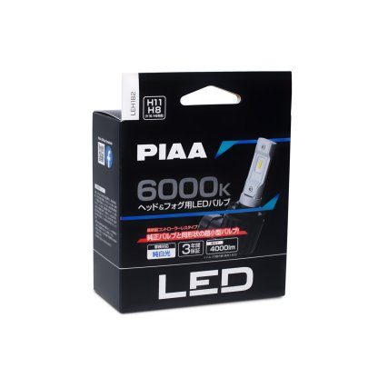 PIAA Gen4 LED náhrady autožárovek H8/H9/H11/H16 s teplotou světla 6000K