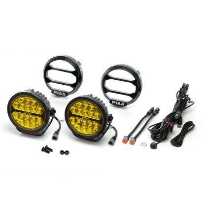 PIAA LPX570 ION YELLOW přídavné dálkové kulaté LED světlomety o průměru 184 mm / 7" s funkcí denního svícení a žlutým světlem