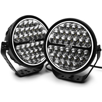 PIAA LPX590 přídavné dálkové kulaté LED světlomety o průměru 234 mm / 9" s funkcí denního svícení, homologace ECE / R10 / RoHS
