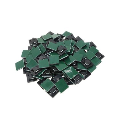 Plastová příchytka čtvercová 23x23mm, 100 ks
