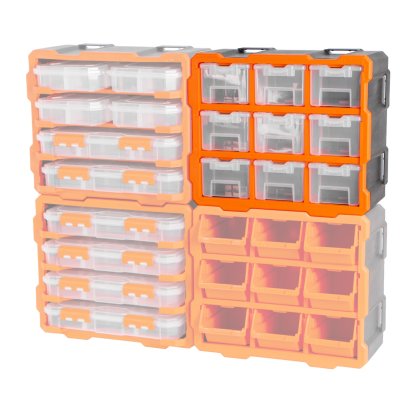 Plastový organizér, 9 uzavíratelných boxů - TC320674