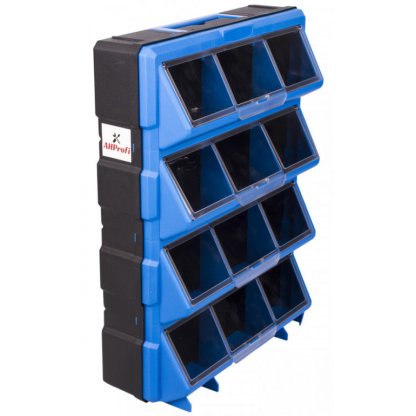 Plastový organizér / box na šroubky, 12 rozdělovníků - MW1504