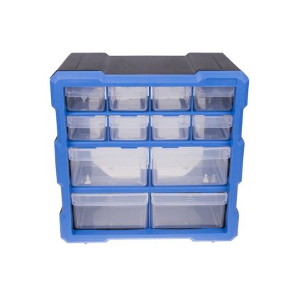 Plastový organizér / box na šroubky, 12 rozdělovníků - MW1507