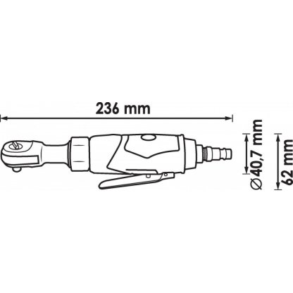 Pneumatická ráčna 3/8" VIGOR - V6554