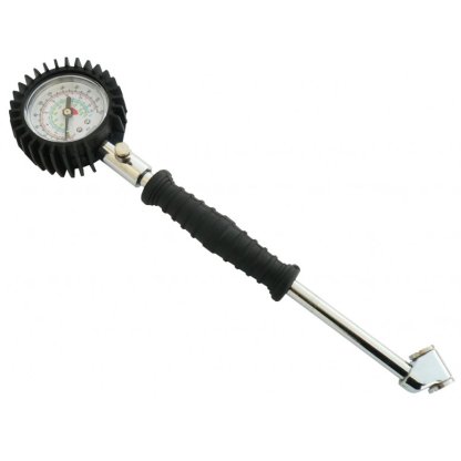 Pneuměřič 15 BAR kovová trubka 15cm, pro nákladní vozidla, otáčecí manometr, 42965