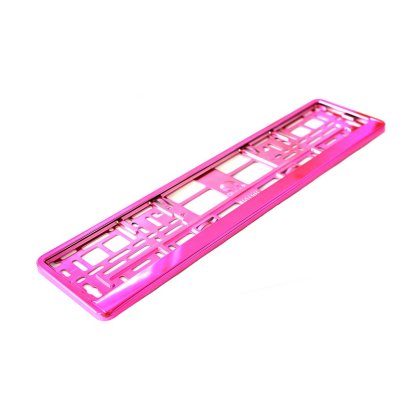 Podložka pod SPZ metallic s odnímatelným panelem růžová