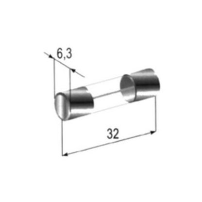 Pojistka skleněná 6,3x32 16A, 10 ks