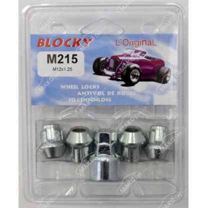 Pojistné matice M12x1,25 Blocky M215 kužel, otevřená, klíč 17, klíč 19