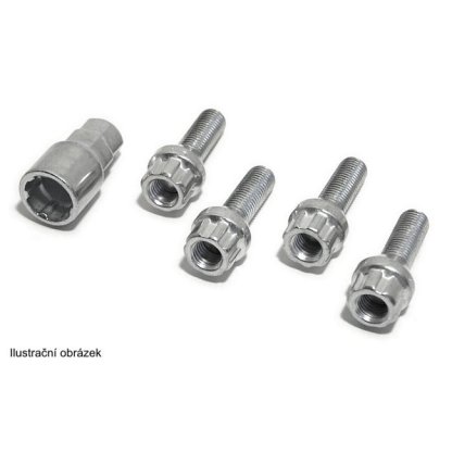 Pojistné šrouby kol M14x1.50x26mm (D) kulové sedlo, 01353