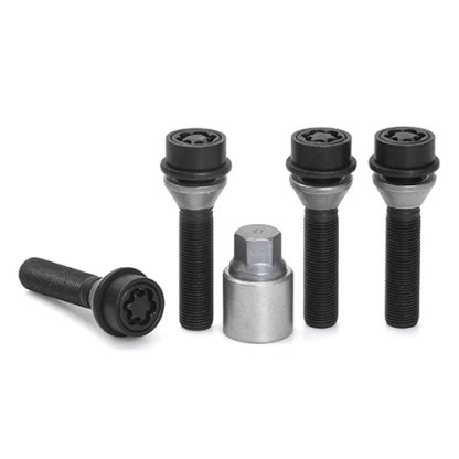 Pojistné šrouby M14x1,25x53 SICUSTAR BVN753VK černé pohyblivý kužel, klíč 17