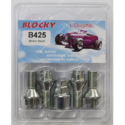 Pojistné šrouby M14x1,5x25 Blocky B425 kužel, klíč 17/19