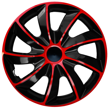 Poklice 14" QUAD BICOLOR BLACK/RED