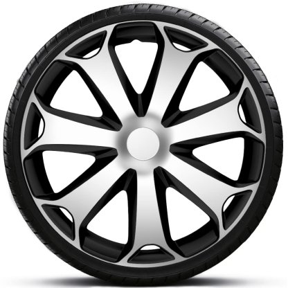 Poklice 15" MEGA SILVER/BLACK