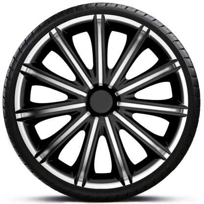 Poklice 15" NERO SILVER BLACK