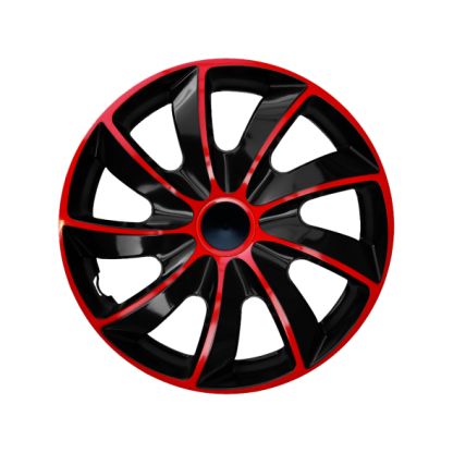 Poklice 15" QUAD BICOLOR BLACK/RED