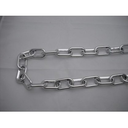 Pokovený plastový řetěz - 6 MM, rozměry oka : 39 x 22 MM - PESC06