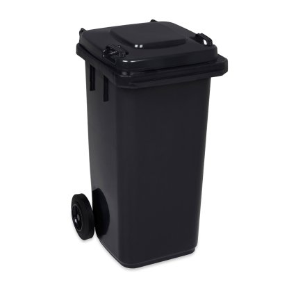 Popelnice plastová 120L černo-šedá