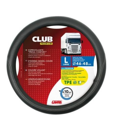 Potah volantu CLUB L 46-48cm, š.10cm černý, 98847