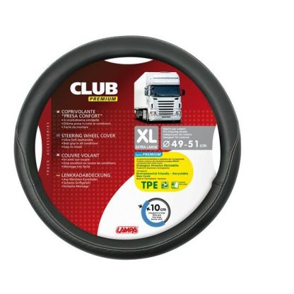 Potah volantu CLUB XL 49-51cm, š.10cm černý, 98848