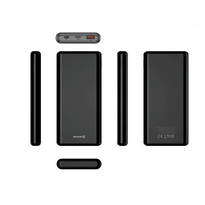 Power Bank SWISSTEN Power Line 10000 mAh 20W POWER DELIVERY, černá, 47981