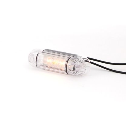 Poziční boční světlo oranžové 12V-24V, 3x LED W61