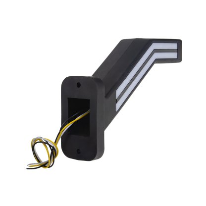 Poziční LED (tykadlo) gumové levé - červeno/bílo/oranžové, 12-24V,ECE