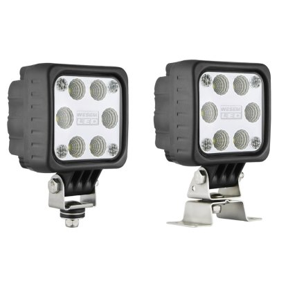 Pracovní světlo LED 10x10cm čiré sklo 2000lm 12/24V, 47600
