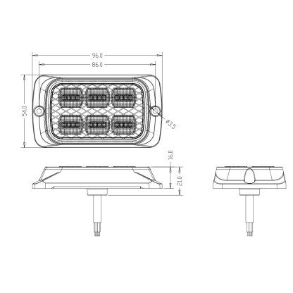PREDATOR 24x1W LED, 12-24V, oranžový, ECE R65