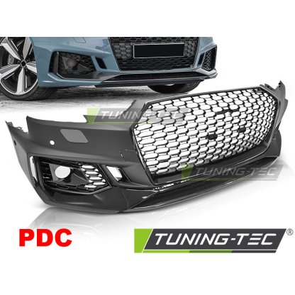 Přední nárazník AUDI A4 B9 15-19 RS4 style černá lesklá PDC
