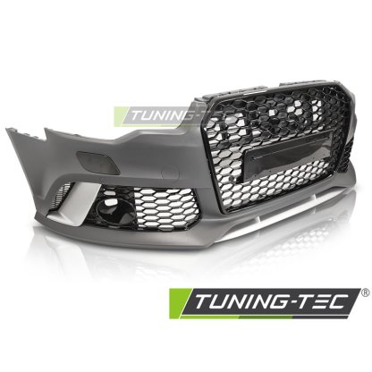 Přední nárazník pro AUDI A6 C7 14-18 RS style s maskou v černém lesku