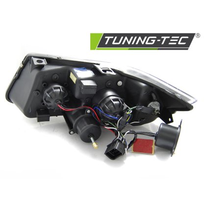 Přední světla 3D LED angel eyes, LED blinkr BMW E90/E91 05-08 černá