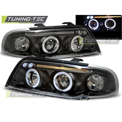 Přední světla Angel Eyes AUDI A4 B5 95-98 černá