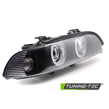 Přední světla angel eyes BMW E39 D2S xenon 00-03 černá