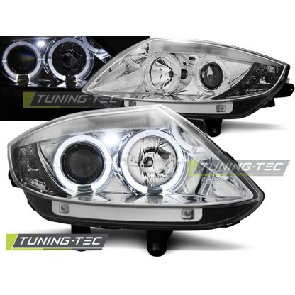 Přední světla angel eyes BMW Z4 02-08 chrom