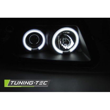 Přední světla angel eyes CCFL AUDI A3 8L 96-00 černá