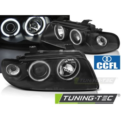 Přední světla angel eyes CCFL AUDI A4 B5 94-98 černá