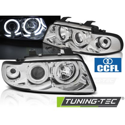 Přední světla angel eyes CCFL AUDI A4 B5 94-98 chromová