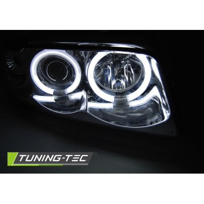 Přední světla angel eyes CCFL AUDI A4 B5 94-98 chromová