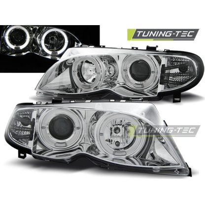 Přední světla angel eyes CCFL BMW E46 01-05 sedan/touring Chrom