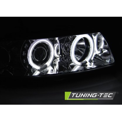Přední světla angel eyes CCFL Seat Leon/Toledo 99-05 chrom