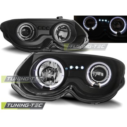 Přední světla angel eyes Chrysler 300 M 99-04 černá