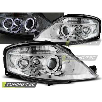 Přední světla angel eyes Citroen C3 02-09 chromové