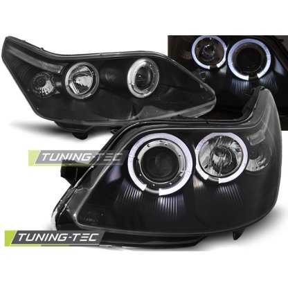 Přední světla angel eyes Citroen C4 04- černá